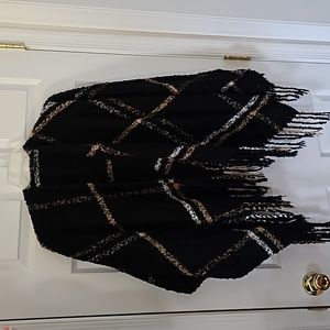 Womens shaw/cape fringe